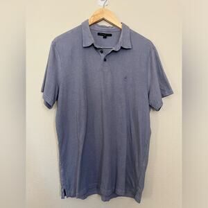 John Varvatos Blue 100% Peace Polo Sz L